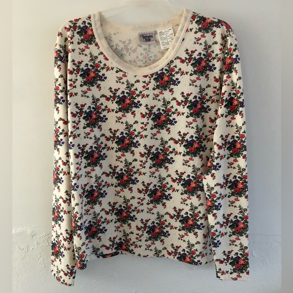 Huntington Ridge floral printed long sleeve top T-shirt Fall GorpCore. Medium - Picture 6 of 7